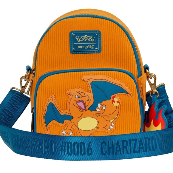 BNWT Loungefly Pokemon Charizard Corduroy Convertible BP EntertainmentEarth Excl - Picture 2 of 3